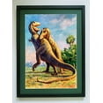 thumbnail image 2 of T-Rex Battle Dinosaur Poster Print Art by Charles R Knight. Many Framing Options, 2 of 3