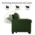 thumbnail image 3 of DREAMSIDEA 3-in-1 Convertible Sleeper Sofa Chair with Adjustable Backrest Indoor, Modern Sleeper Sofa Chair Lounge Chair with Pullout Bed for Living Room Bedroom Office(Corduroy-Green), 3 of 6