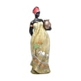 thumbnail image 3 of Estatua de mujer africana, escultura de coleccionista, figuras de dama tribales de resina Harz humana Stand de 11cmx38cm, 3 of 9