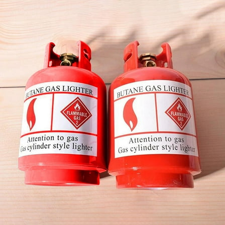 WASHWEPE Plastic Gas Bottle Piggy Bank Red 1Pack 7.9x4.7x4.7in