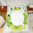 thumbnail image 5 of Castle Fairy Kids Children Kawaii Frog Full Size Sheets 4-Piece,Green Fruit Kiwi Breathable Bed Sheets,Cute Animal Lightweight Sheet Sets,Breathable Home Decor, 5 of 7