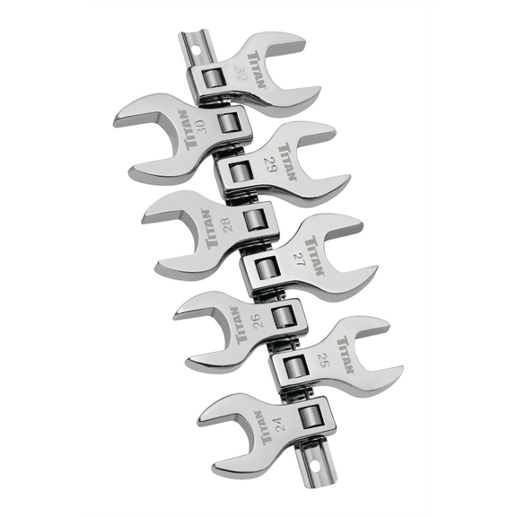 Titan 8 Piece 1/2 Inch Drive Metric Jumbo Crowfoot Wrench Set