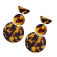 thumbnail image 2 of fastboy Acetate Sheet Geometry Circular Long Section Retro Mixed Style Earrings Ear Studs Earrings, 2 of 9