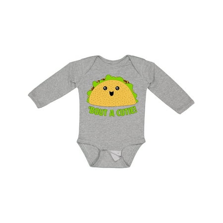 

Inktastic Taco Bout a Cutie Cute Taco Pun Boys or Girls Long Sleeve Baby Bodysuit