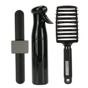 Detangling Curved Vent Brush Spray Bottle Hair Clip Pin Wristband Holder Beard Hair Styling Tool Black YZRC