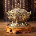 thumbnail image 5 of Classic Lotus Incense Burner, Vintage Charcoal Incense Burner, Lotus Incense Holder for Stick and Cone Incense 2.71 X 2.76inch / 6.9 x 7cm, 5 of 9