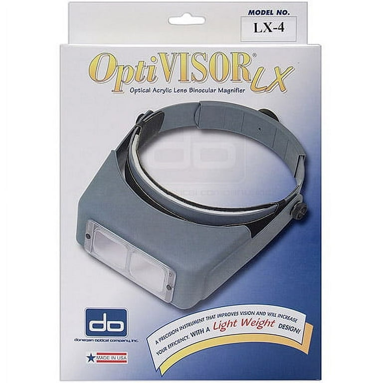 Donegan Optivisor LX Binocular Magnifier-Lensplate #4 Magnifies 2x at 10