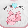 thumbnail image 4 of Inktastic Love You Alotl Cute Axolotl Valentines Boys or Girls Baby Bib, 4 of 4