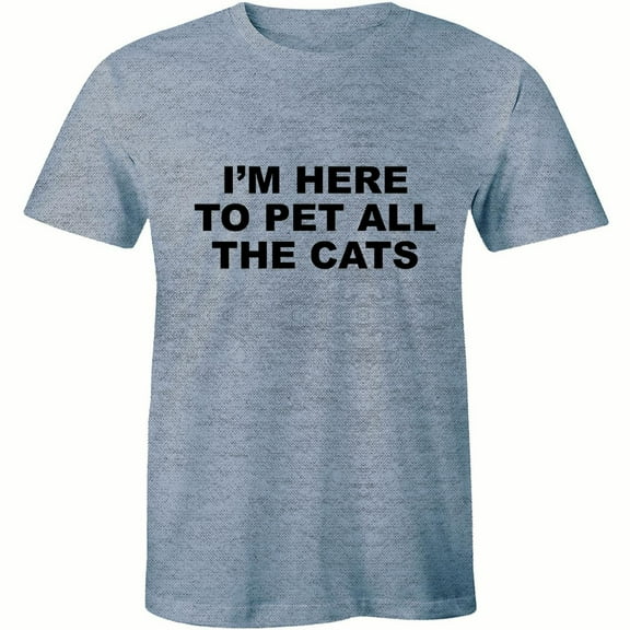I'm Here To Pet All The Cats Cute Animal Lover Funny Pets Men's T-Shirt