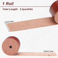 thumbnail image 4 of 1.5 Inch Wide 79 Inch Long Lychee Pattern Leather Belt Wrap Single Sided Flat Cord, 4 of 9