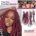thumbnail image 5 of Afro Kinky Bulk Hair 30g/Pack Purple Kinky Curly Human Hair for Dreadlock Extensions, 5 of 6
