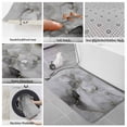 thumbnail image 6 of Grey Ombre Marble Bath Mat 3 Piece Bathroom Rug Set, Gray Marble Crack Abstract Modern Non Slip Bath Rug Contour Mat and Toilet Lid Cover, Absorbent Shower Mats Soft Bath Rugs and Mats Sets, 6 of 8