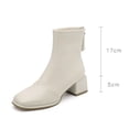 thumbnail image 2 of Akiihool Women's Boots Women's Wedge Boots Elastic Slip on Elastic Ankle Booties (Beige,8), 2 of 5