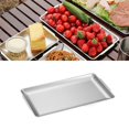thumbnail image 3 of Stainless Steel Serving Tray Rectangular Platter for Household Kitchen Hotel 32x16cm, 3 of 8