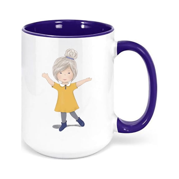 Old Fashion Mug, Channing, God's Girls Collection, Classic Mug, Old Timer Mug, Gift For Grandma, Vintage Coffee Mug, Trendy Mugs, Mom Mug, BLUE