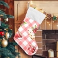 thumbnail image 5 of Coolnut 17.7 Inch Christmas Stockings, 1 PCS Red Plaid Presonalized Large Stocking Sock for Family Holiday Xmas Party Decorations, 5 of 7
