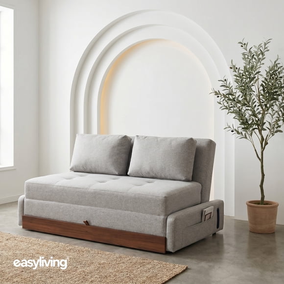 Sofá Cama Easy Living Floid Gris Claro