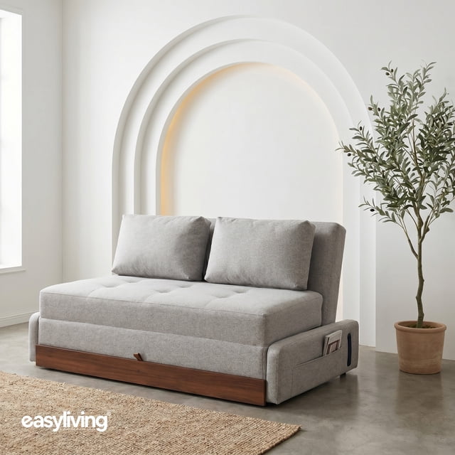 Sofá Cama Easy Living Floid Gris Claro