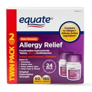 Equate Allergy Relief Fexofenadine Tablets 180mg, 60 Ct