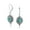 Blue, variant on Womens 3.2CTW Green Quartz Oval Bezel Set Lever Back Dangle Earrings Sterling Silver