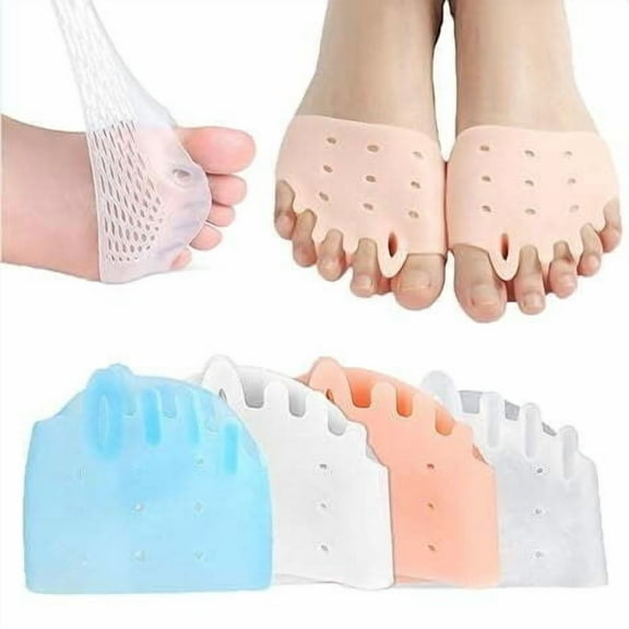 JOR Silicone Toe Separator, Hyggear Toe Separators, Hyggear Toe Spacers, 4 Pairs, Ball of Foot Cushions, Breathable & Soft, For Men & Women (4 Pairs)mix