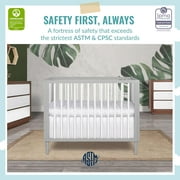 Dream On Me Lucas Mini Modern Crib with Rounded Spindles Pebble Grey