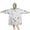 White Black Cat, variant on Wearable Oversized Blanket,Red Skull Rose Pattern Wearable Blanket Hoodie for Adults,Cozy Hooded Blankets with Super Pockets,Super Warm Fuzzy Pullover for Women & Men