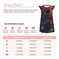thumbnail image 3 of Fotbe Red Moon Shark Sailboat Vestido de Dormir para Niñas de 3 a 10 Años, Mangas Cortas, Estilo Princesa, Pijama Camisón con Mangas Voladas-Medium, 3 of 6