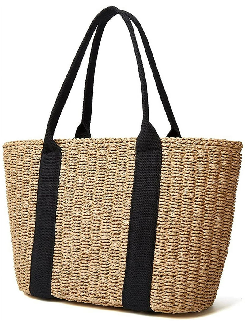 Fayuu Women Straw Bags, Summer Beach Large Tote, Handmade  display picture 2