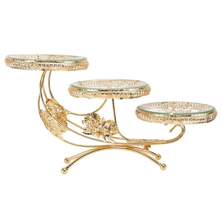 

Stand Display Cake Cupcake Dessert Tray Fruit Holder Plate Tower Tier Pastry Serving Platter Basket Three Tiered Server