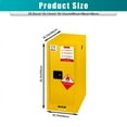 thumbnail image 2 of Adjustable Shelf Yellow Flammable Safety Cabinet - 35.5" x 18.11" x 18.11", Cold-Rolled Steel for Secure Storage, 2 of 8