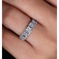 thumbnail image 3 of Silver & Stone Jewels 1ct Baguette CZ Women's Wedding Eternity Band Ring 925 Silver, 3 of 4