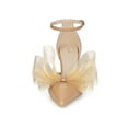thumbnail image 6 of BLISSFUL STEP Women's Shoes Bow Tie Ankle Strap Stiletto Heel Pointy Toe Sandals Nude 9, 6 of 8
