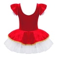 thumbnail image 2 of MSemis Kids Girls Ballet Dance Mesh Tutu Dress Circus Ringmaster Costume Cosplay Dress Up Red-A 12, 2 of 8
