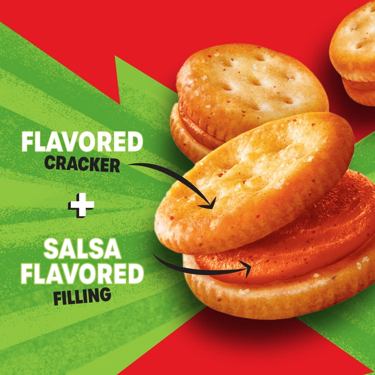 RITZ Bits Flavor Charged Fiesta Salsa Sandwich Crackers, Lunch