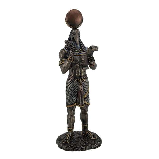 Thoth Egyptian God of Writing and Wisdom with Papyrus Statue