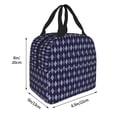 thumbnail image 2 of Yiaed Purple and Blue Squares Print Insulated Lunch Bag Reusable Cute Tote Lunch Box, Leakproof Cooler Lunch Bags for Work Office Travel School Picnic, 2 of 5