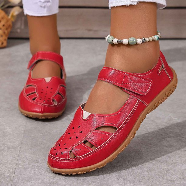 MKLEKYY Sandalias Ortopédicas para Mujer, Informales, Transpirables, Caladas, Planas, para Uso Diario, Cómodas, Duraderas, para Primavera, Verano y Otoño.