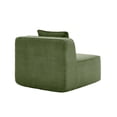 thumbnail image 4 of Newest Boneless Armless Sofa, Green Corduroy Cloud Couch with Pillow, No Assembly Needed, Plush, 4 of 9