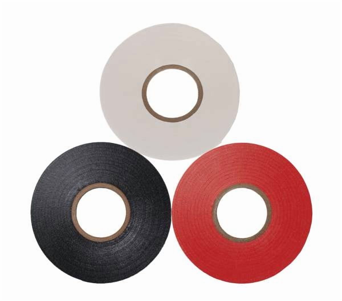 Scotch® Vinyl Electrical Tape, 0.75 in x 66 ft x 7 mil, Multi-pack, 3-Pack (Black, White, Red)