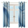thumbnail image 3 of Colorful Marble Pattern Window Curtain Panels Grommet Blackout Curtains Blackout Curtains for Living Room, 3 of 7