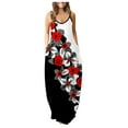 thumbnail image 1 of Robes Sexy pour les Femmes de Soirée Club Été O-Cou Imprimé Floral Sans Manches Grande Taille Pull Robes Longues, 1 of 6