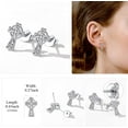 thumbnail image 4 of ChicSilver ChicSilver Silver Cross Earrings for Women Silver Stud Earrings for Women Hypoallergenic Small Stud Earrings Knot Earrings Irish Jewelry for Mom, 4 of 8