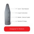 thumbnail image 4 of TIVIT Ironing Board Cover 15 x 54” – Made in Italy, Alumitek PRO Heat-Reflective, Thick 4-Layer Padding, Scorch & Stain Resistant, 4 of 17