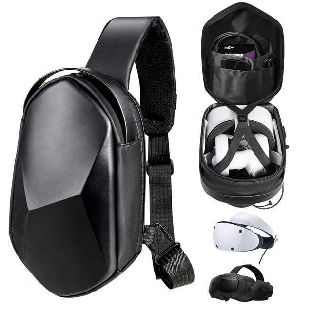 SARLAR Large Space Carrying Case Compatible with PlayStation VR2 & HTC Vive Focus Vision & Meta Quest 3S/Quest 3/Quest 2, VR Headsest Controllers Travel Case for All Hea