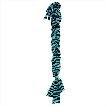 Tail Lycra Bag - TURQUOISE ZEBRA TOUGH-1 PRINTED LYCRA BRAID IN TAIL BAG WESTERN HORSE GROOMING