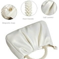 thumbnail image 4 of Kwuty Evening Purse Women Small Pearl Handbags Soft Leather Ruched Bag Wedding Bridal Clutch Party Prom Crossbody Purses, 4 of 9