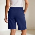 thumbnail image 4 of ClodeEU Women's Solid Color High Waist Workout Shorts, Casual Summer Loose Fit Comfy Shorts with Pockets Blue,Women's Plus XXL, 4 of 5