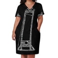 thumbnail image 2 of Vestido-guillotina colgante con bolsillos para mujer elegante ropa de fiesta novedad de, 2 of 6
