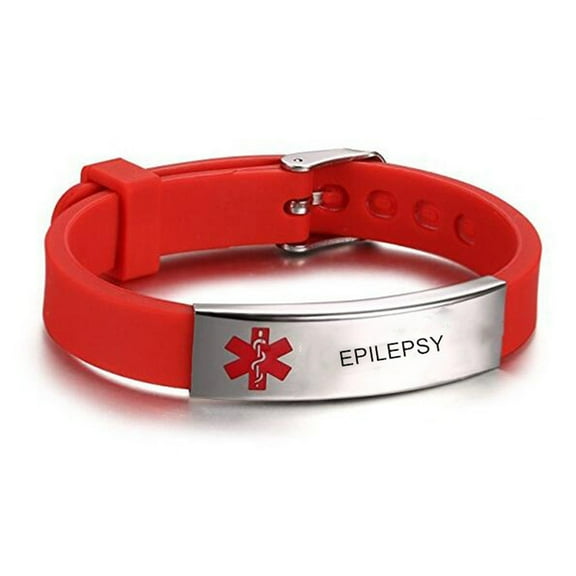 LiFashion LF Personalized Name ICE Custom Stainless Steel Silicone Rubber Chain Medical ID Health Alert Monitoring Systems Adjustable Bracelet for Men Women Kids,Free Engraving Customized